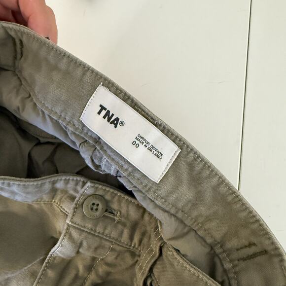 Aritzia TNA Supply Cargo Micro Mini Skirt Green Cotton - Size 00 - Picture 5 of 8